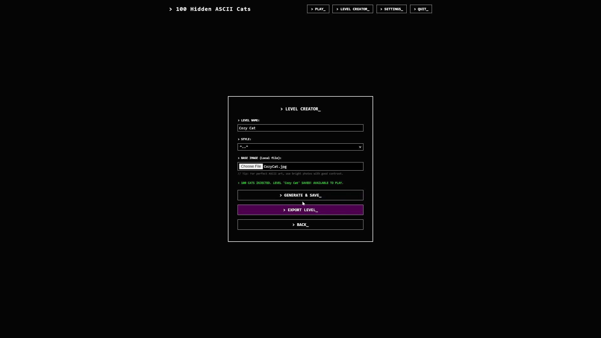 Game screenshot